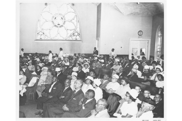 Acquisition of property began in 1971, wiping many locations off the map, including this church. (Photo courtesy of The University of Akron Archival Services)