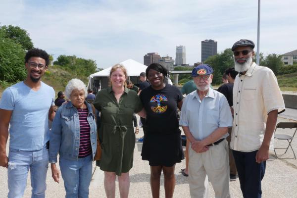 A group of attendees at Rubber City Jazz Festival @ Innerbelt event, Oct. 1, 2022
